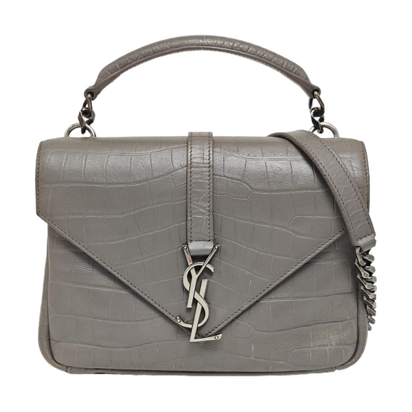 COLLEGE Medium Calfskin Gray