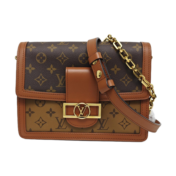 DAUPHINE MM Monogram Coated Canvas Brown