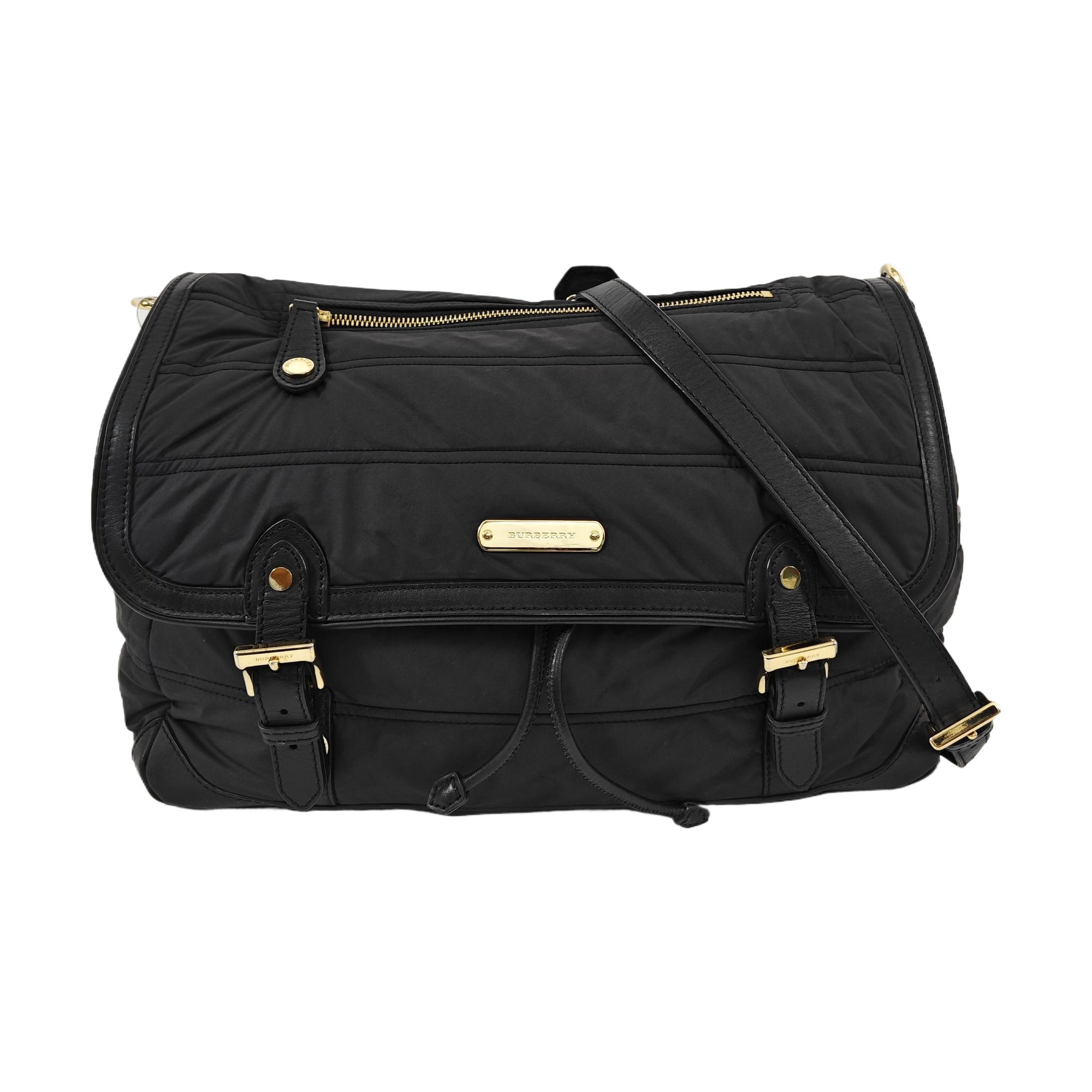 Nylon Shoulder Bag Black
