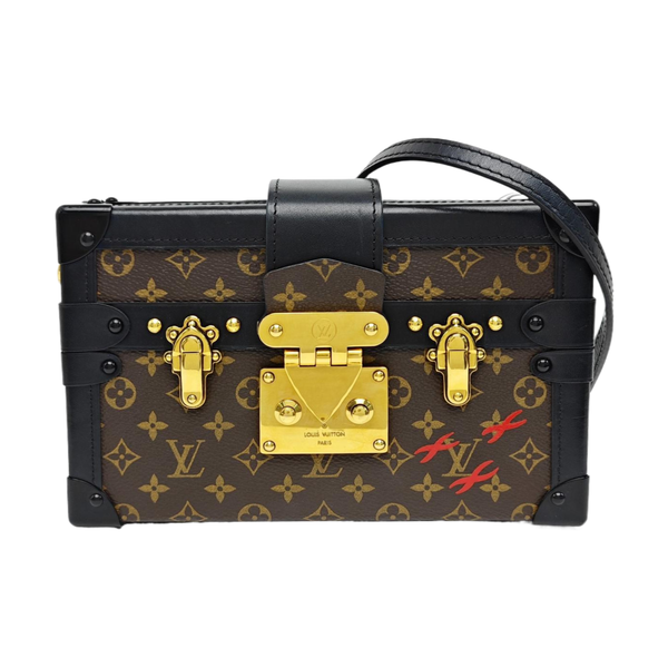 PETITE MALLE Monogram Coated Canvas Brown