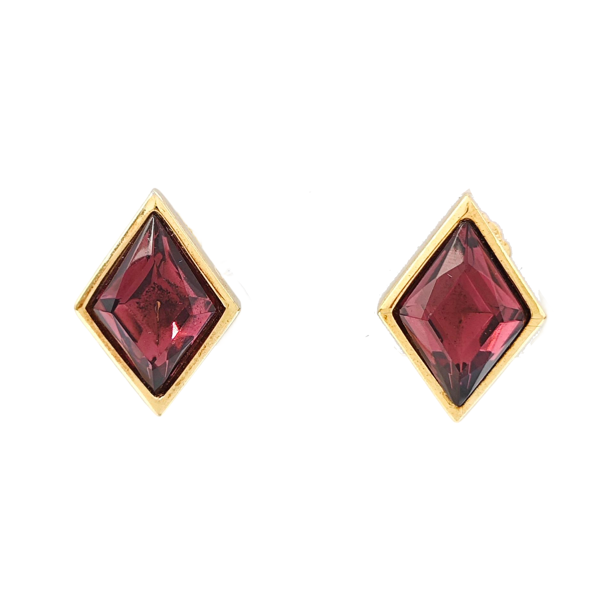 Metal Purple Clip On Earrings
