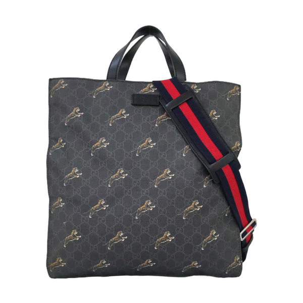 GG Supreme Monogram Coated Canvas Black