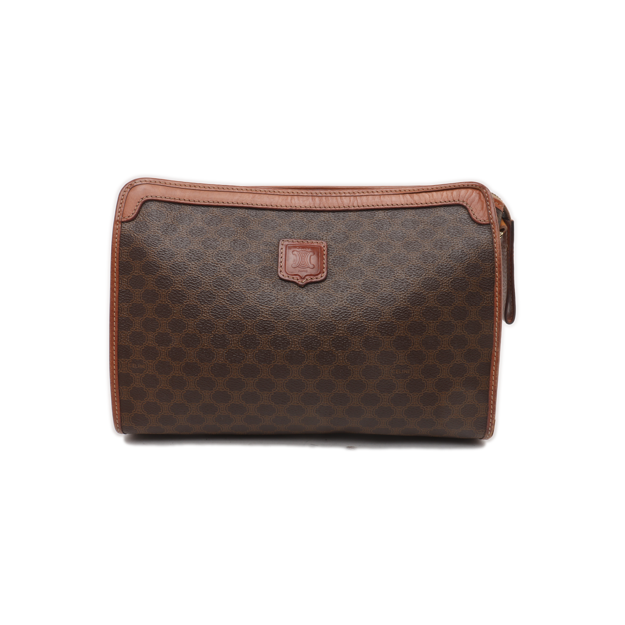 MACADAM CLUTCHES Coated Canvas Brown