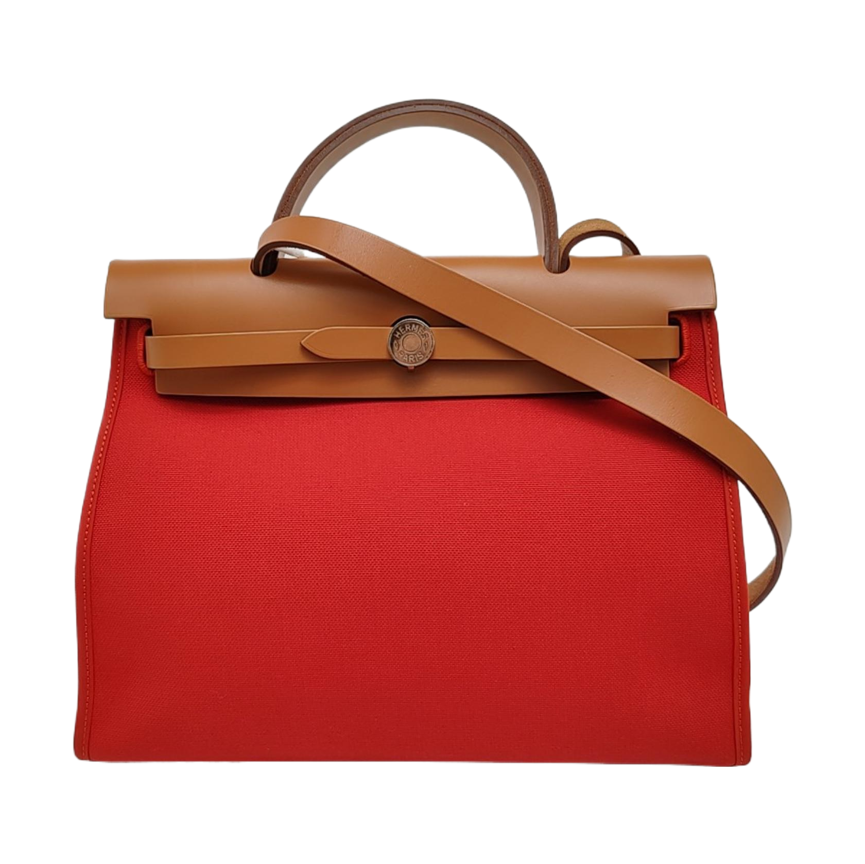 Authenticated pre-owned  Herbag 31 Canvas Red - Shoulder Bag at Looply