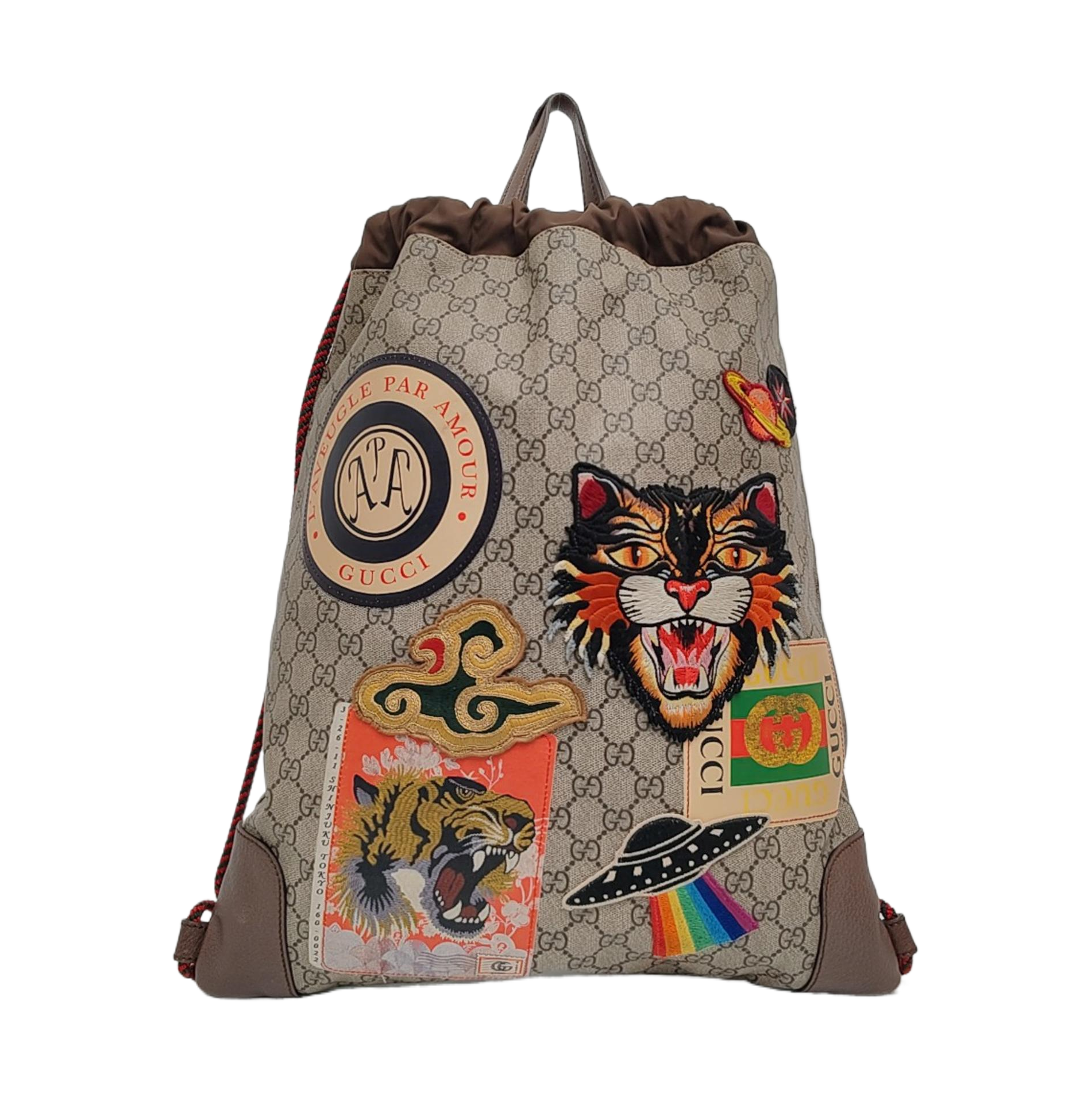 Monogram Coated Canvas Backpack Black