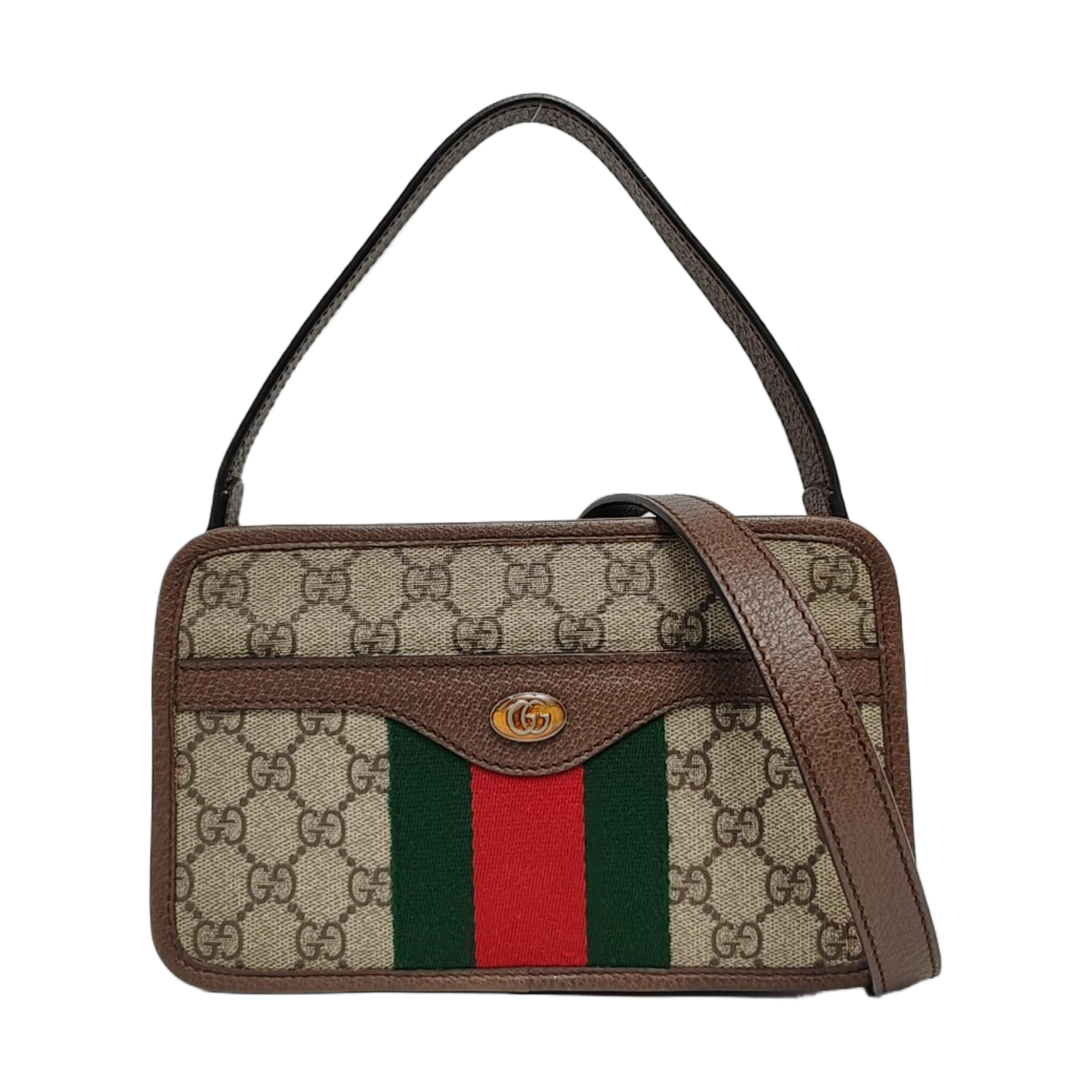 Authenticated pre-owned  Ophidia Small Monogram Coated Canvas Beige - Shoulder Bag at Looply
