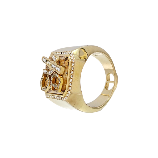 Metal Gold Ring EU 61