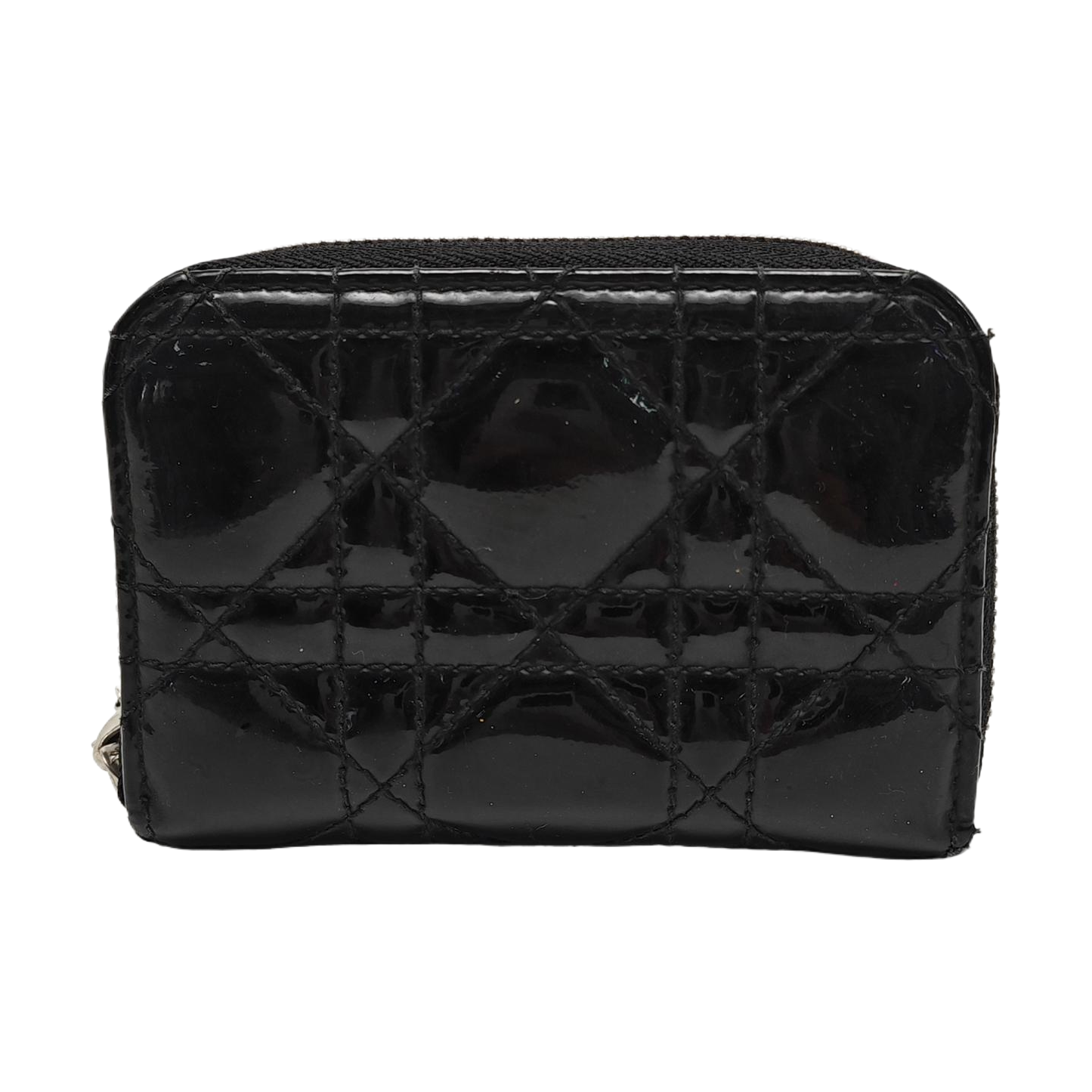 Lady Dior Cannage Patent Leather Black Wallet