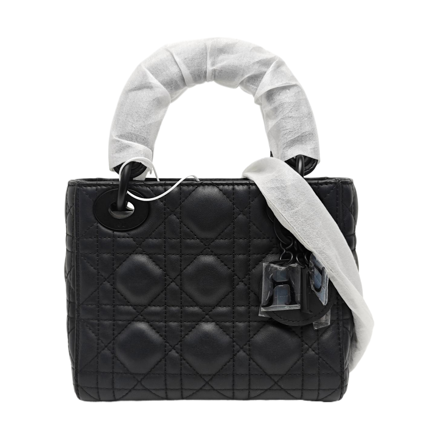 Lady Dior Mini Cannage Calfskin Black