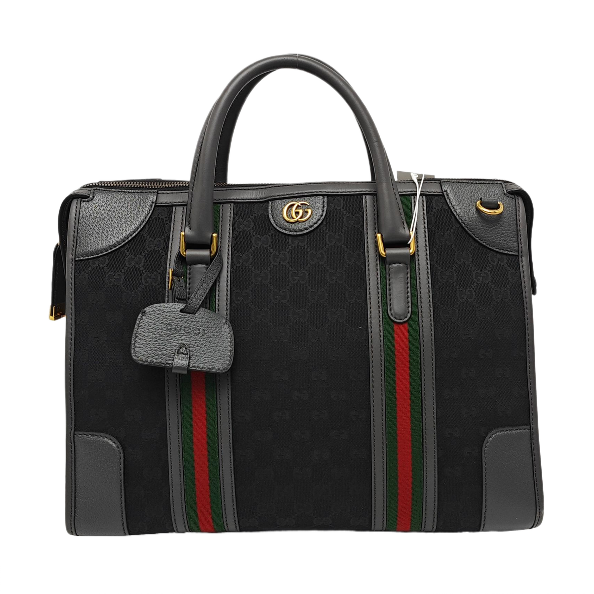 Monogram Canvas Shoulder Bag Black