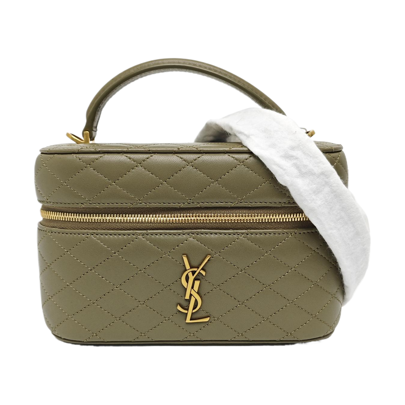 80'S VANITY Quilted Lambskin Green