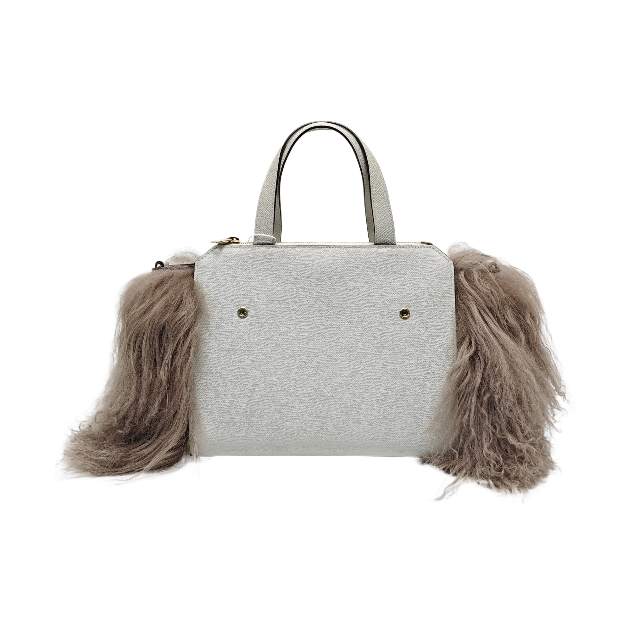 Calfskin Top Handle Bag White