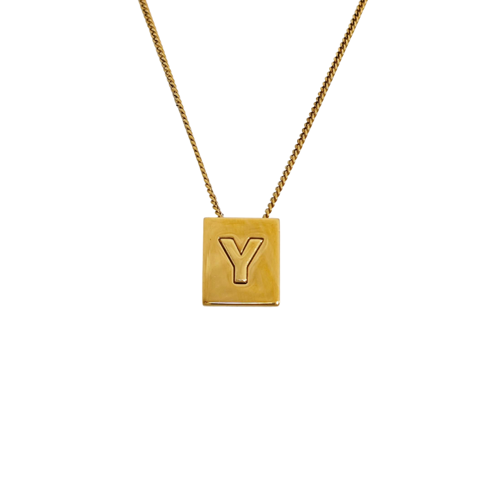 ALPHABET Brass Gold Necklace