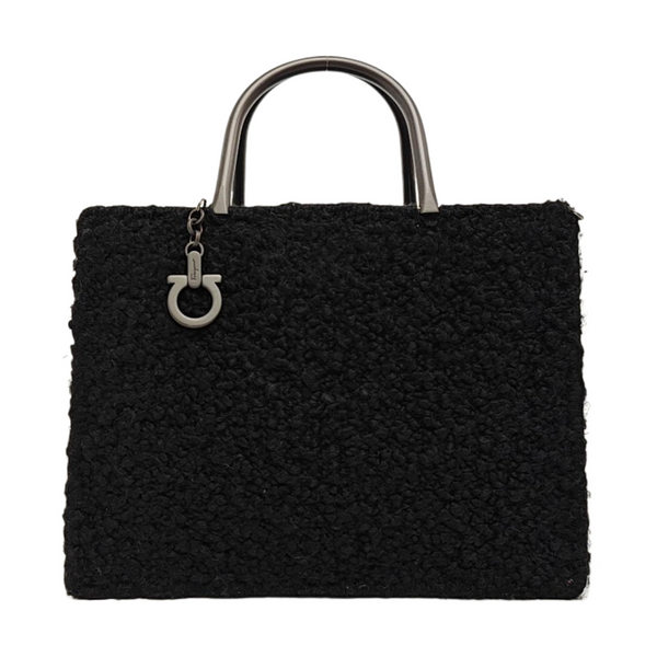 Fabric Top Handle Bag Black