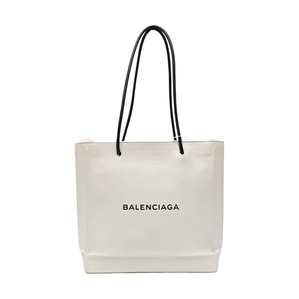 Shopping Bag Calfskin White