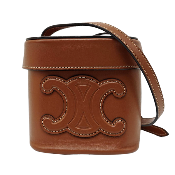Calfskin Shoulder Bag Brown