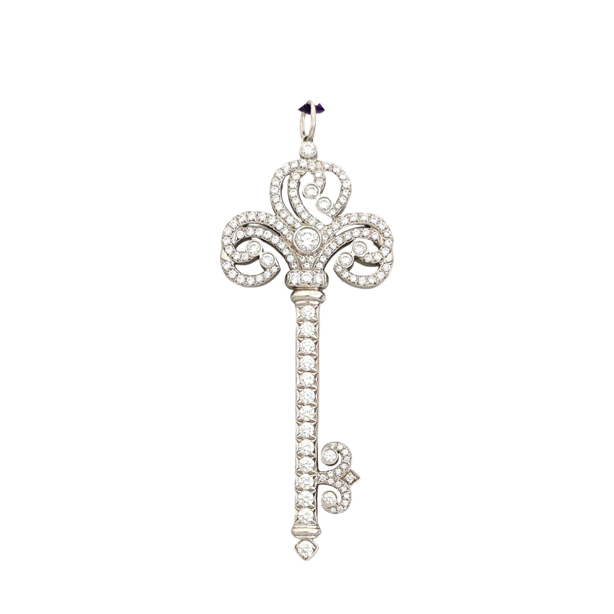 Tiffany Keys Platinum 950 Silver Pendant