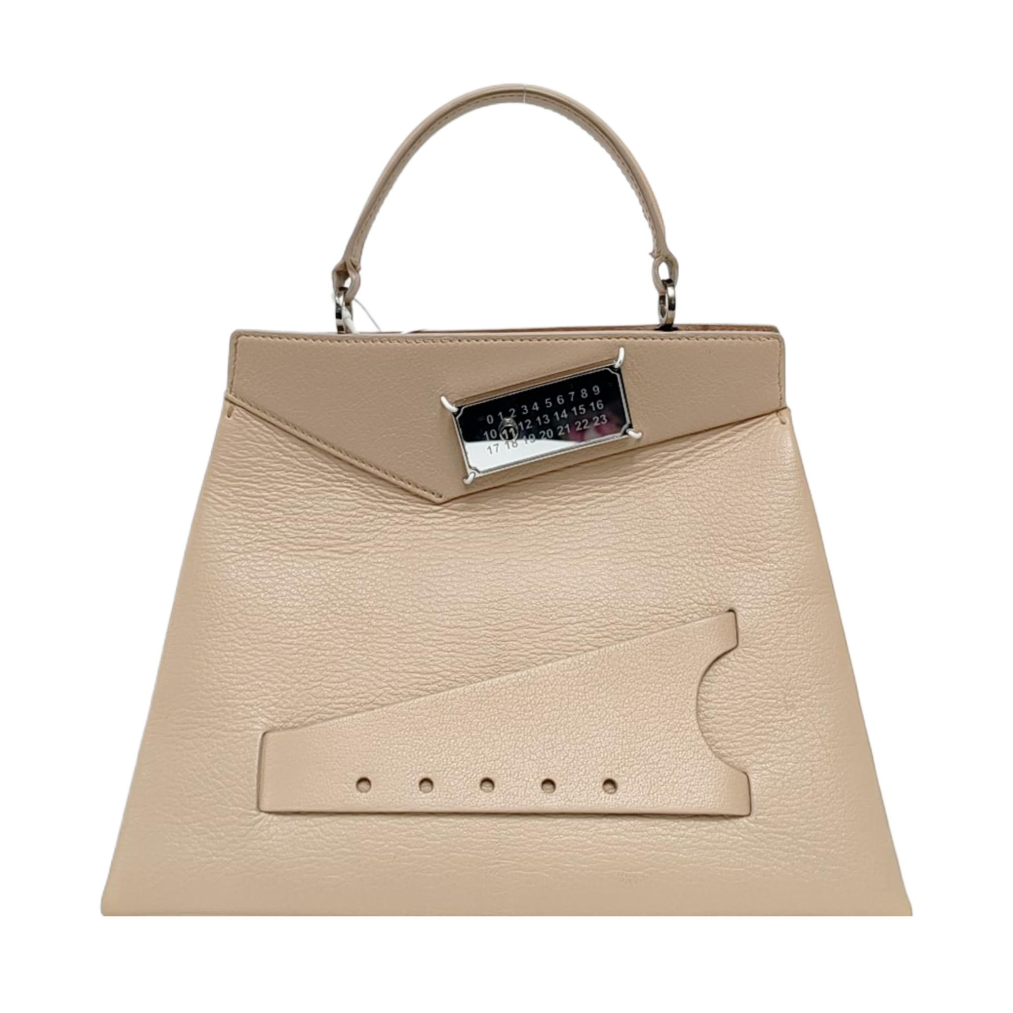 Calfskin Top Handle Bag Beige