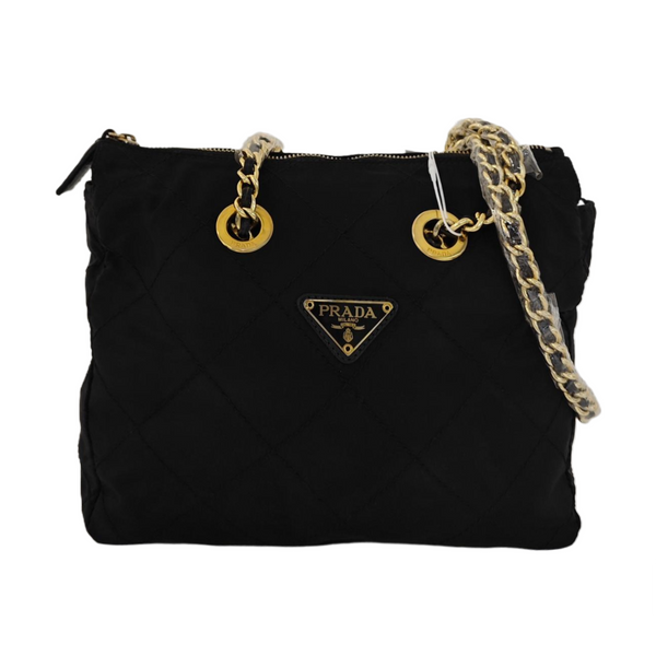 Nylon Quilted Nylon Black