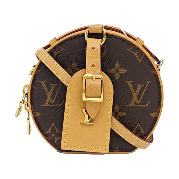 BOITE CHAPEAU Mini Monogram Coated Canvas Brown