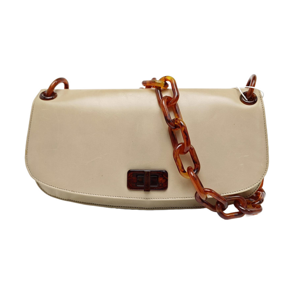 Calfskin Shoulder Bag Beige