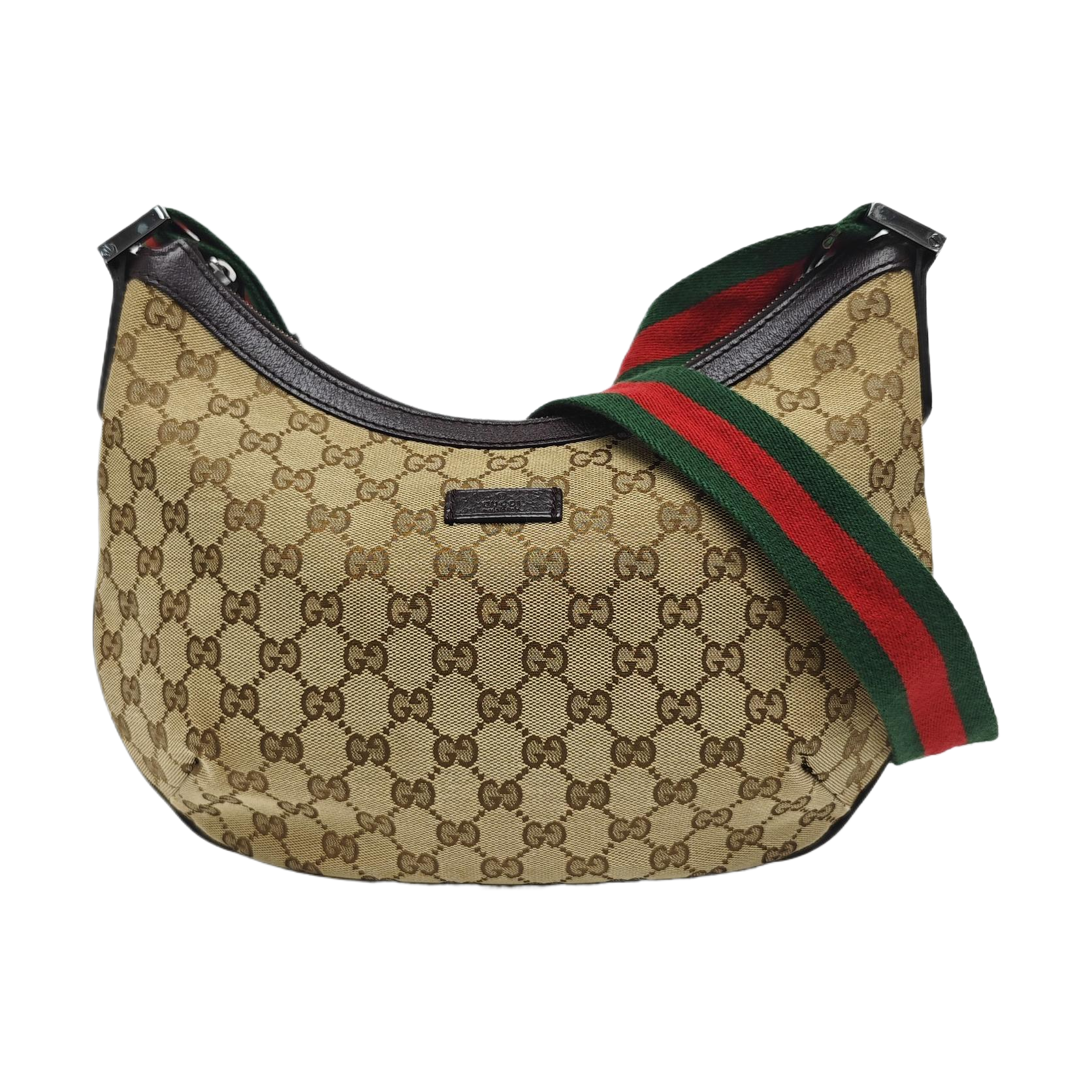 Monogram Canvas Shoulder Bag Brown