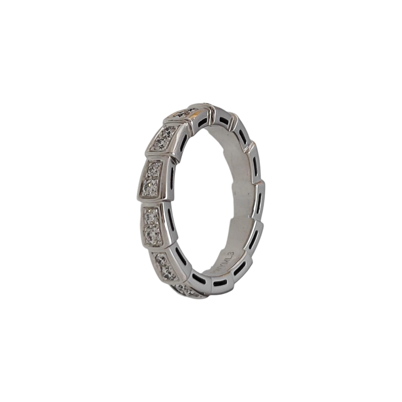 SERPENTI 18k White Gold Silver Ring EU 49