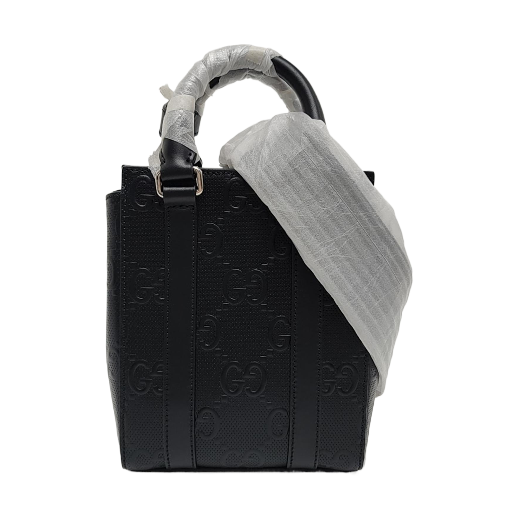 Monogram Calfskin Tote Bag Mini Black