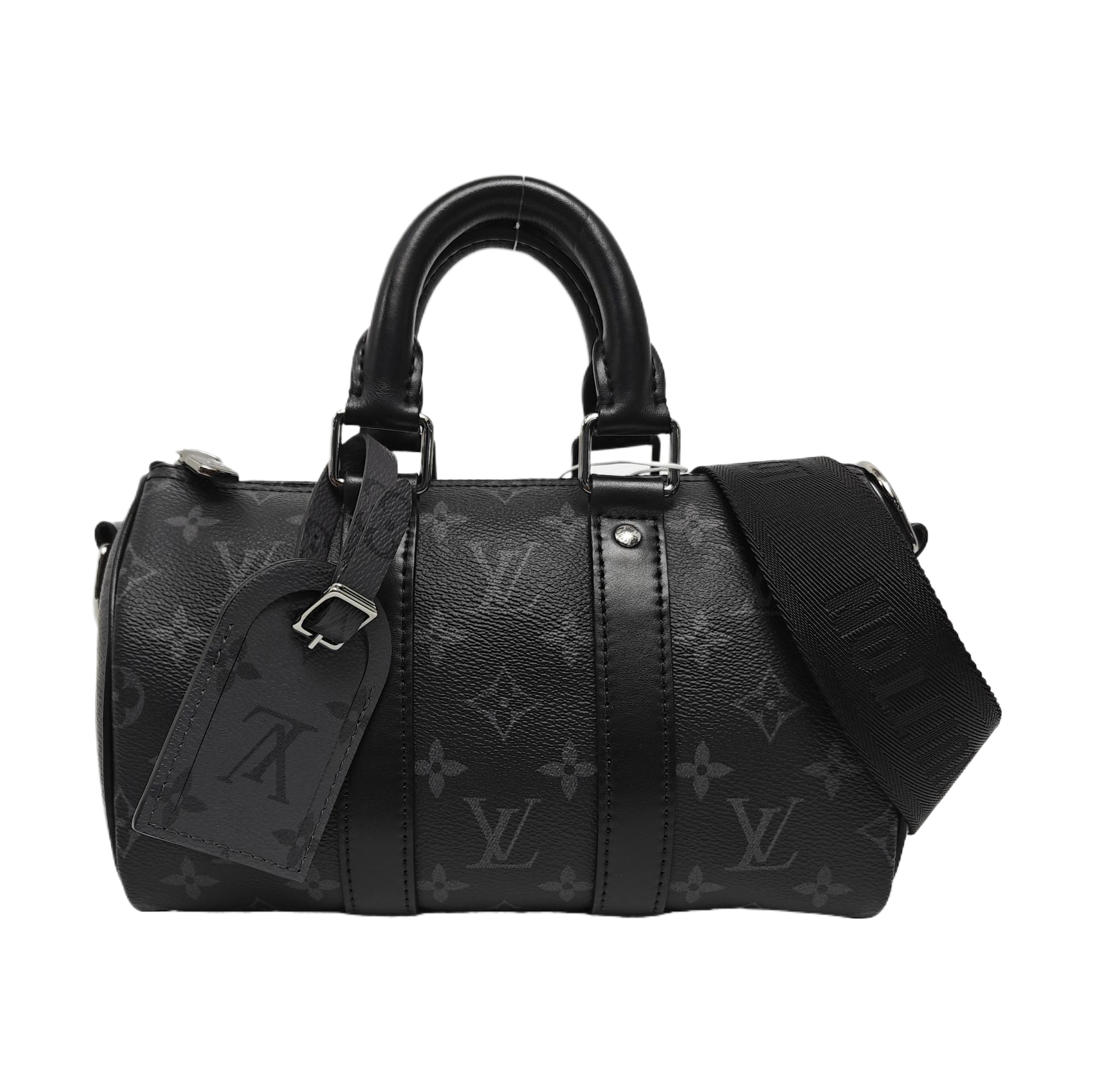 KEEPALL 25 Monogram Coated Canvas Black