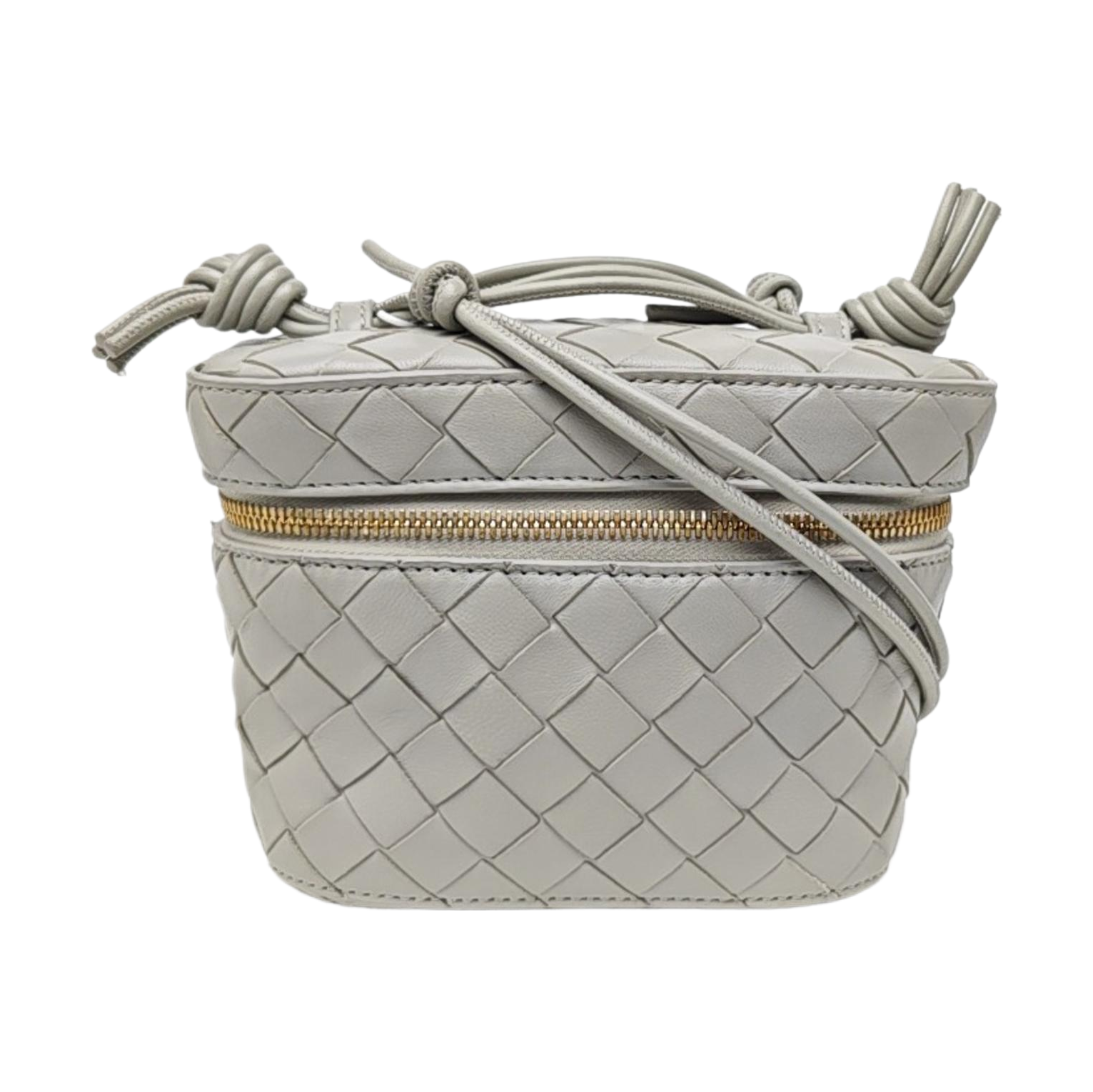 Intrecciato Small Lambskin Gray