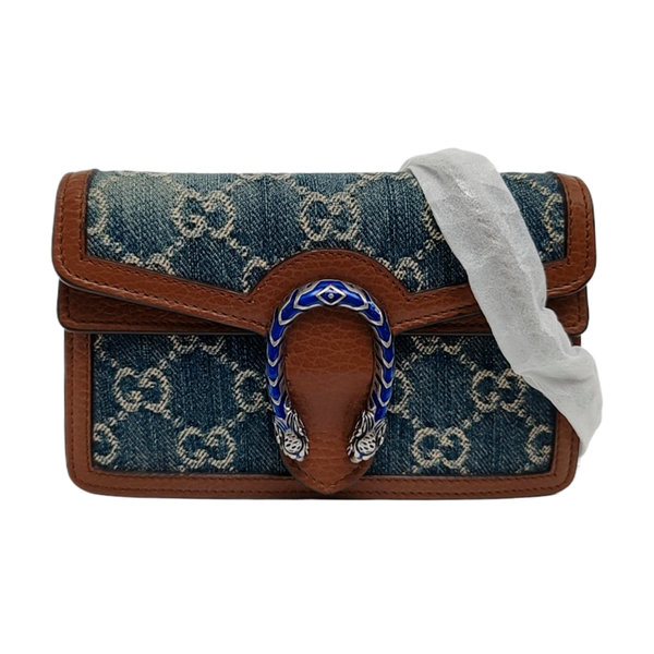 Authenticated pre-owned  Dionysus Super Mini Monogram Denim Blue - Shoulder Bag at Looply