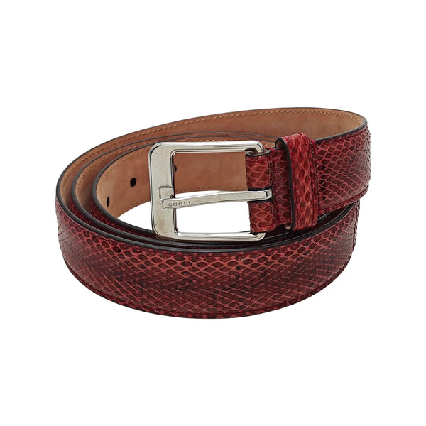 Leather Belt Red