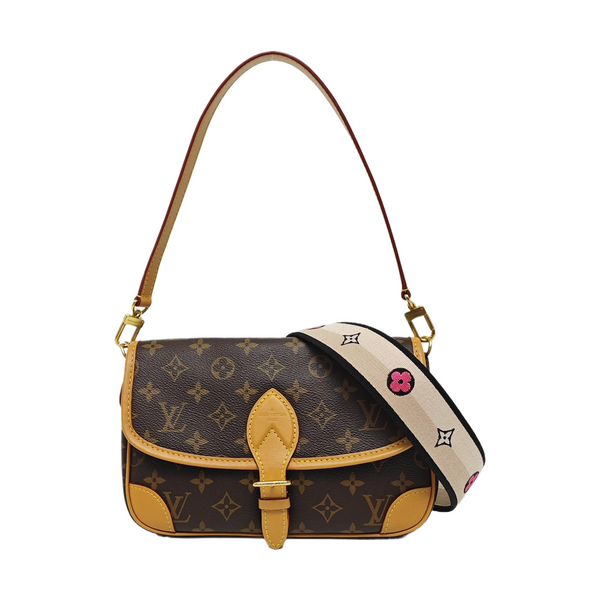 DIANE Monogram Coated Canvas Brown