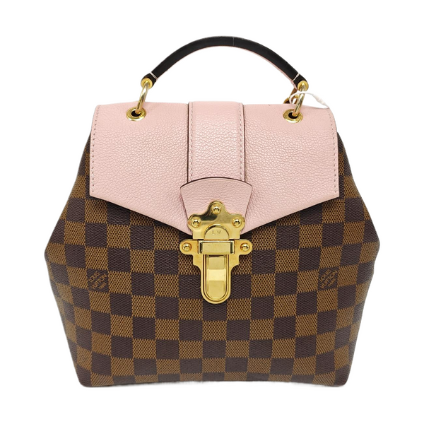 CLAPTON Damier Ebene Coated Canvas Brown