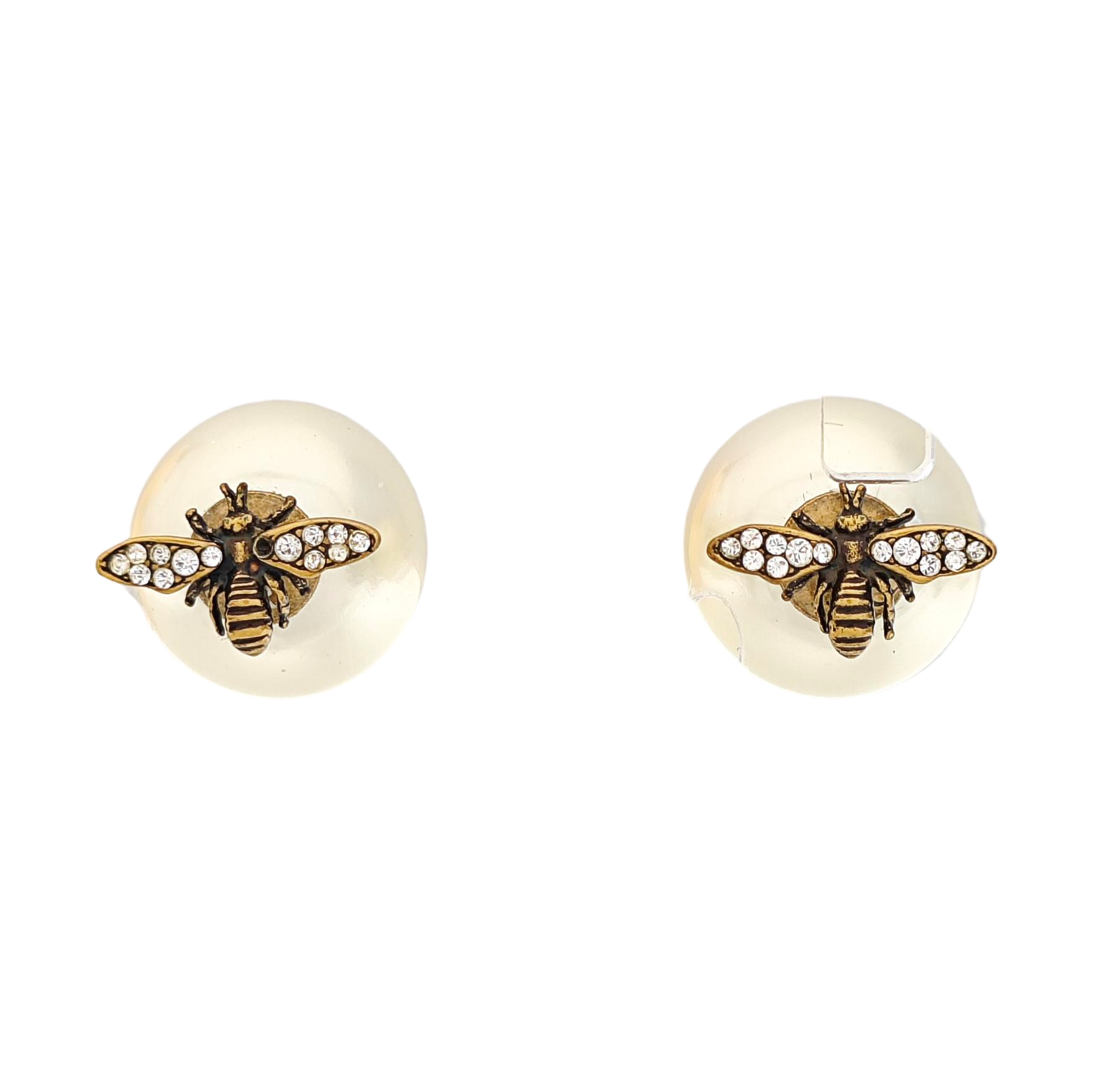 Dior Tribales Metal Gold Stud Earrings