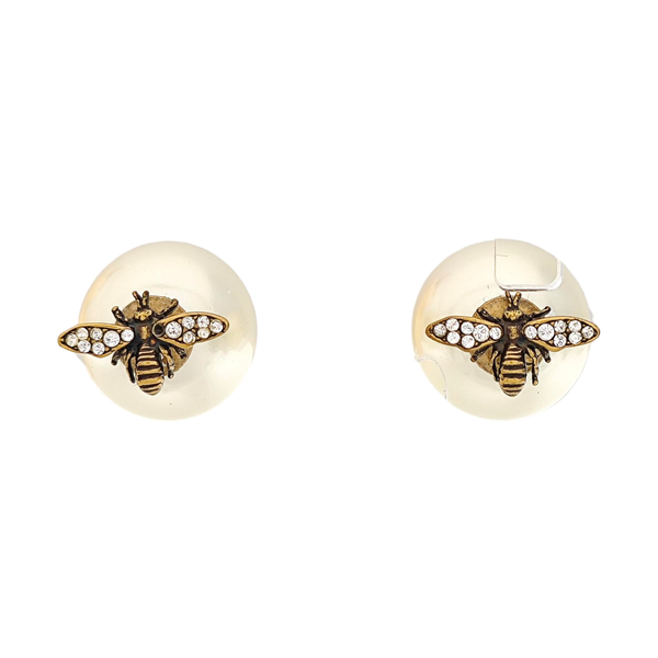 Dior Tribales Metal Gold Stud Earrings