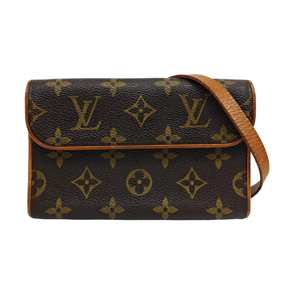 FLORENTINE Monogram Coated Canvas Brown