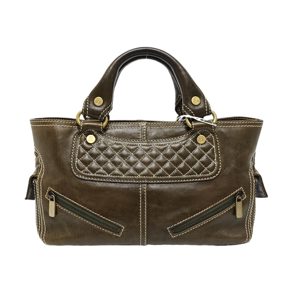 BOOGIE Medium Quilted Calfskin Green
