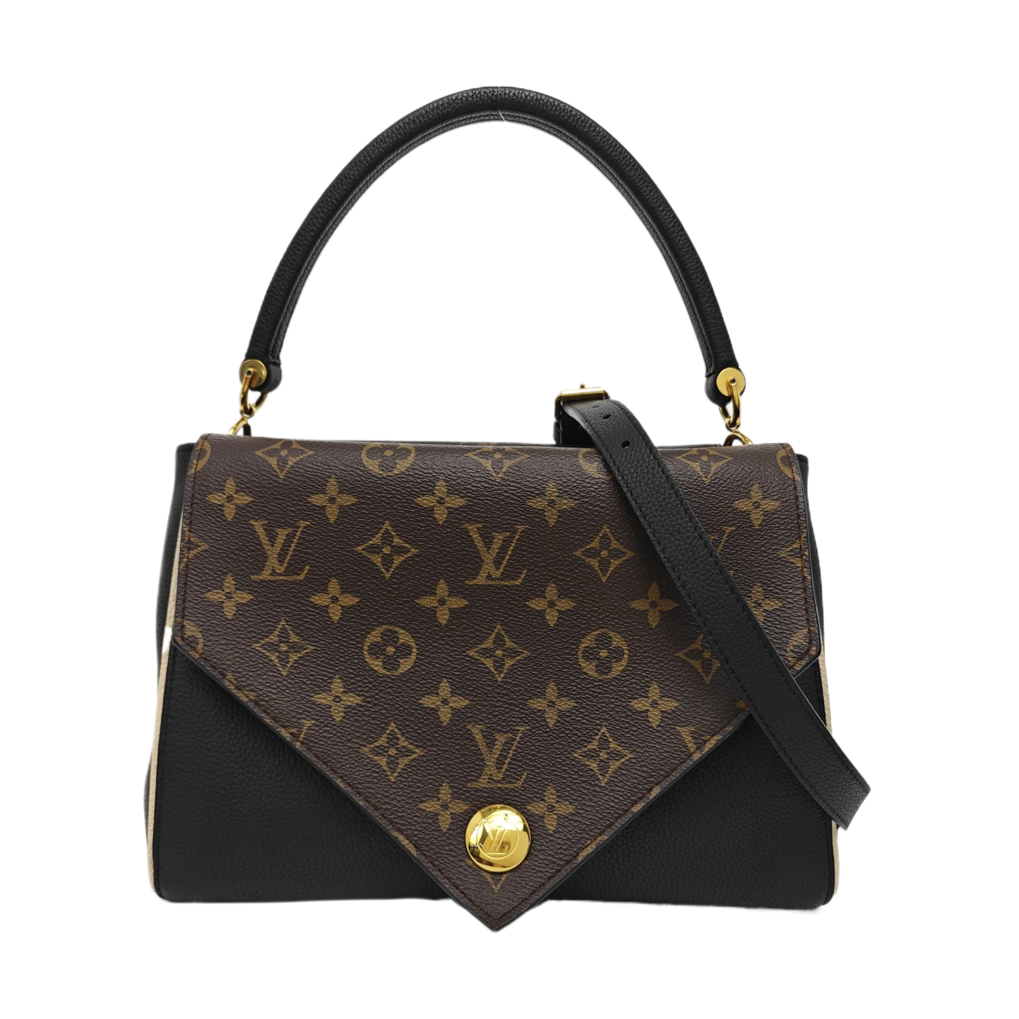 DOUBLE V Monogram Calfskin Black