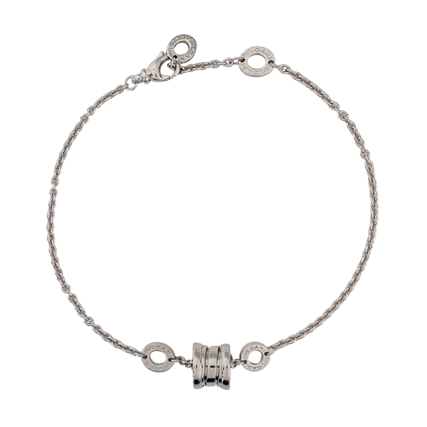 B.ZERO1 18k White Gold Silver Bracelet