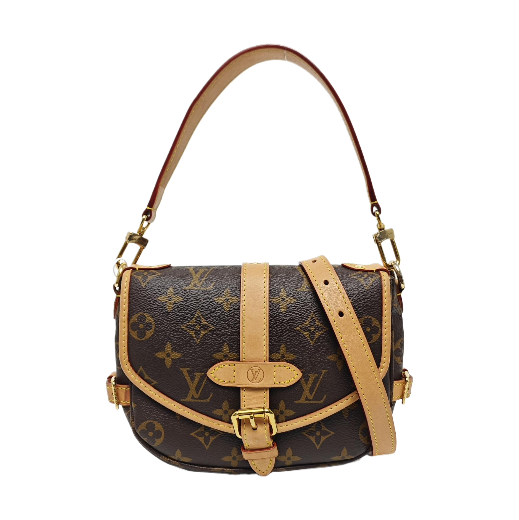 SAUMUR BB Monogram Coated Canvas Brown