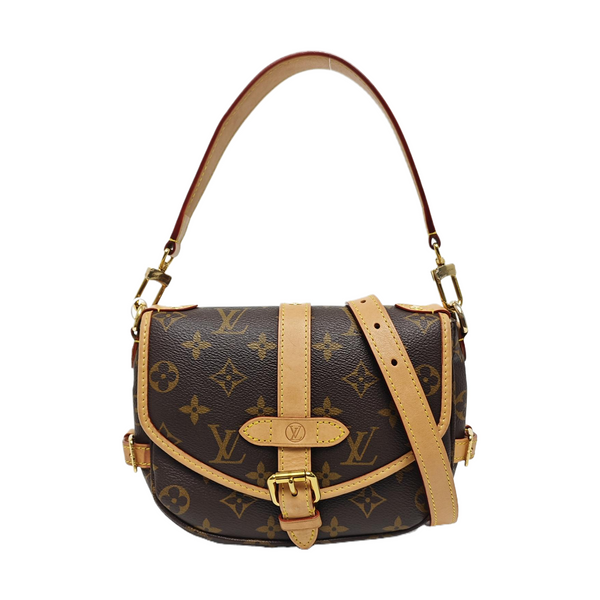 SAUMUR BB Monogram Coated Canvas Brown