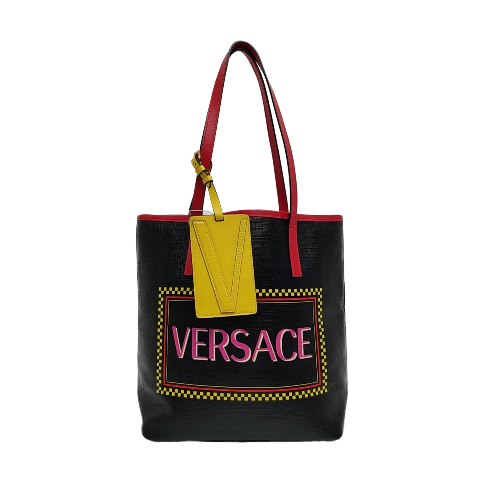 Coated Canvas Tote Bag Black