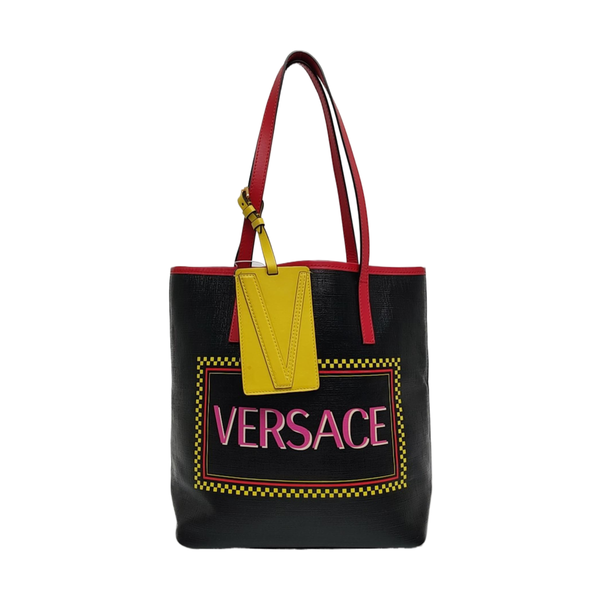 Coated Canvas Tote Bag Black