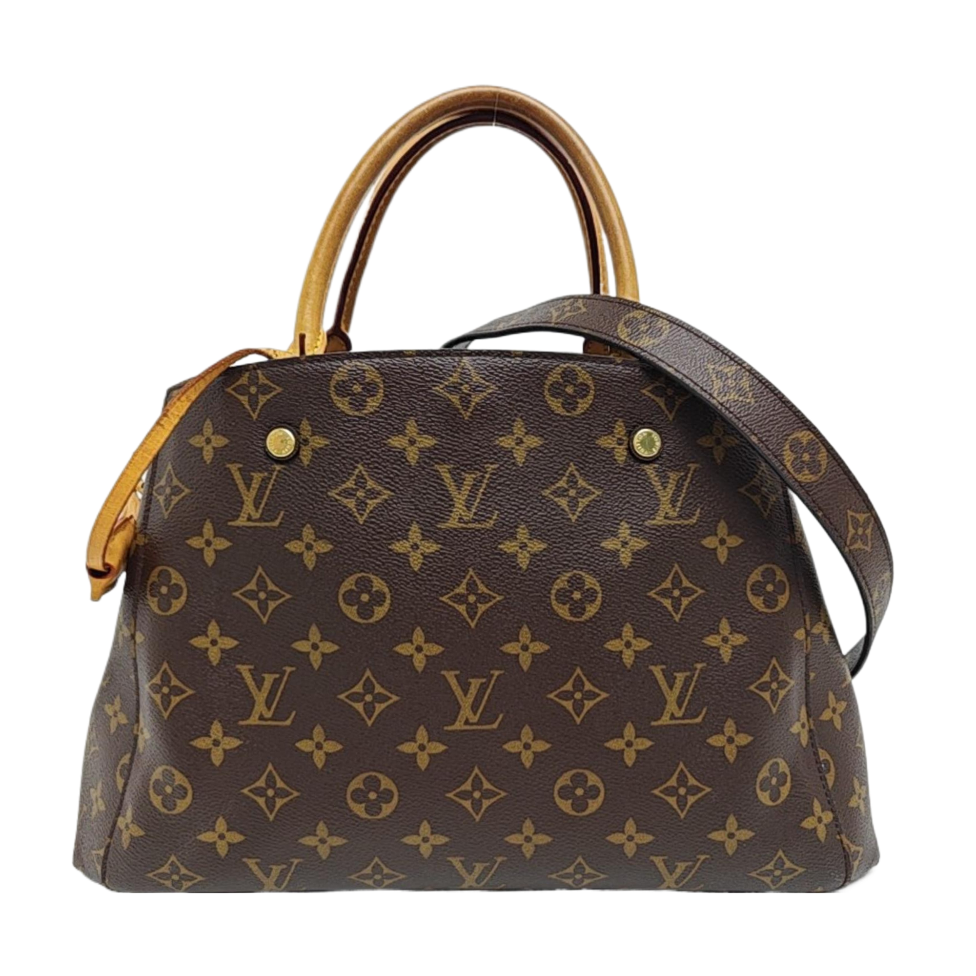 MONTAIGNE Monogram Coated Canvas Brown