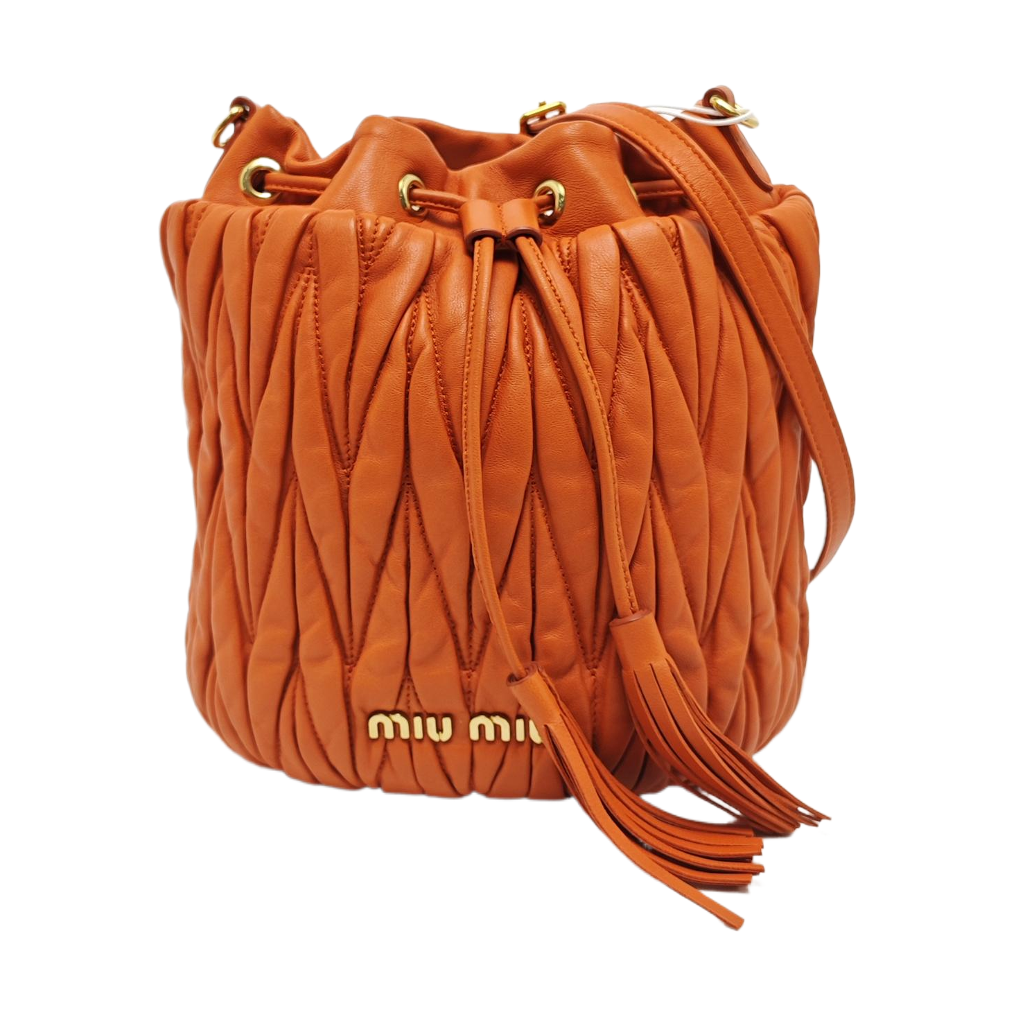 Matelassé Quilted Lambskin Orange