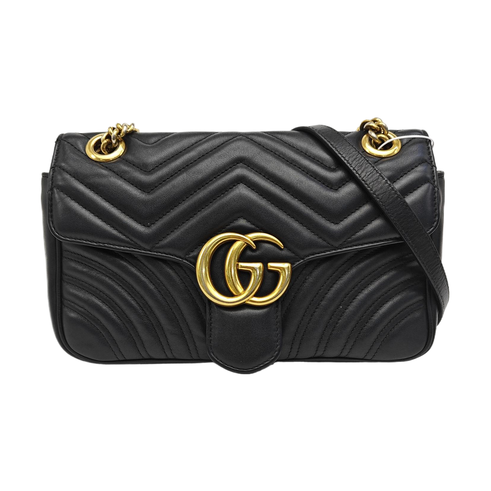 GG Marmont Medium Quilted Calfskin Black