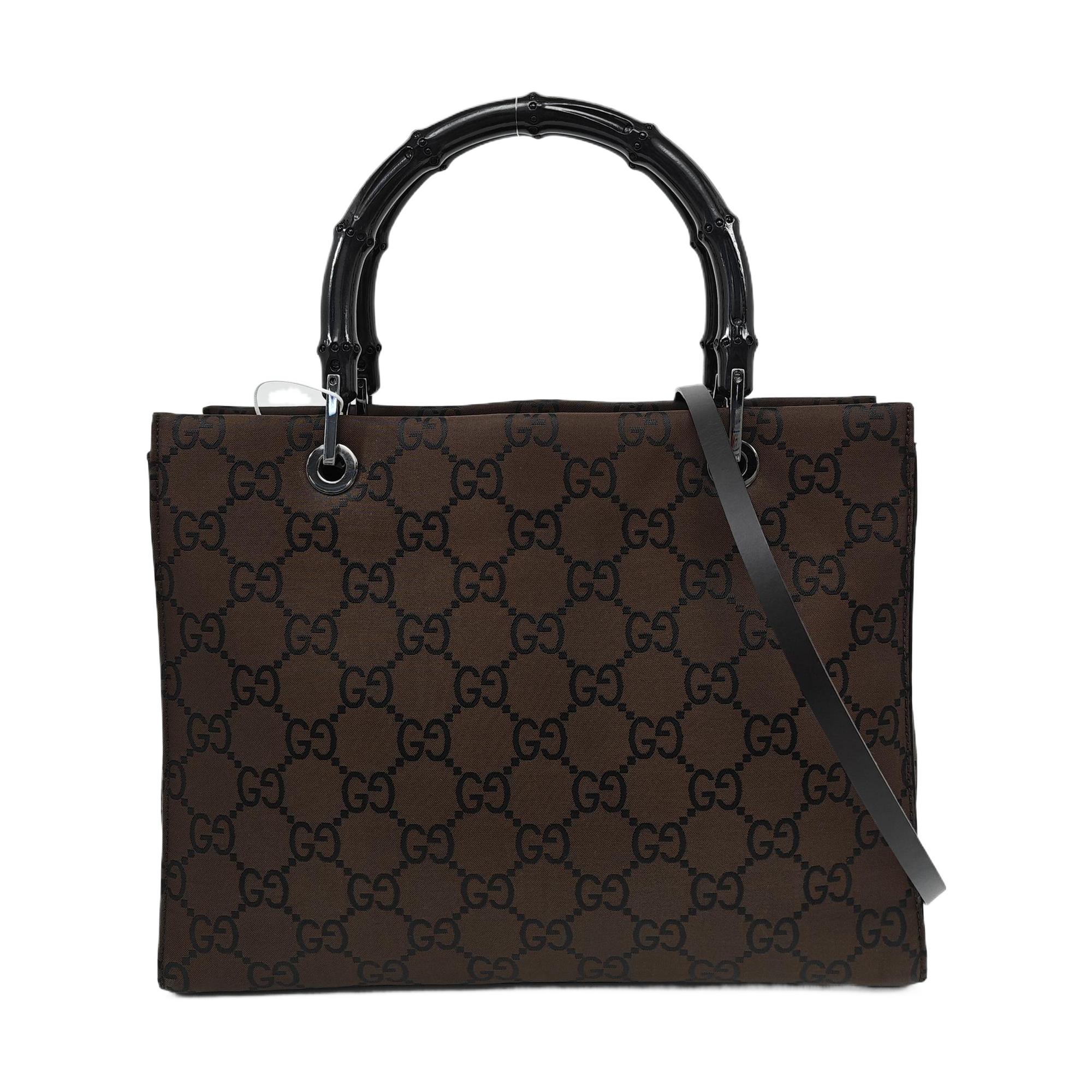 Bamboo 1947 Medium Monogram Fabric Brown