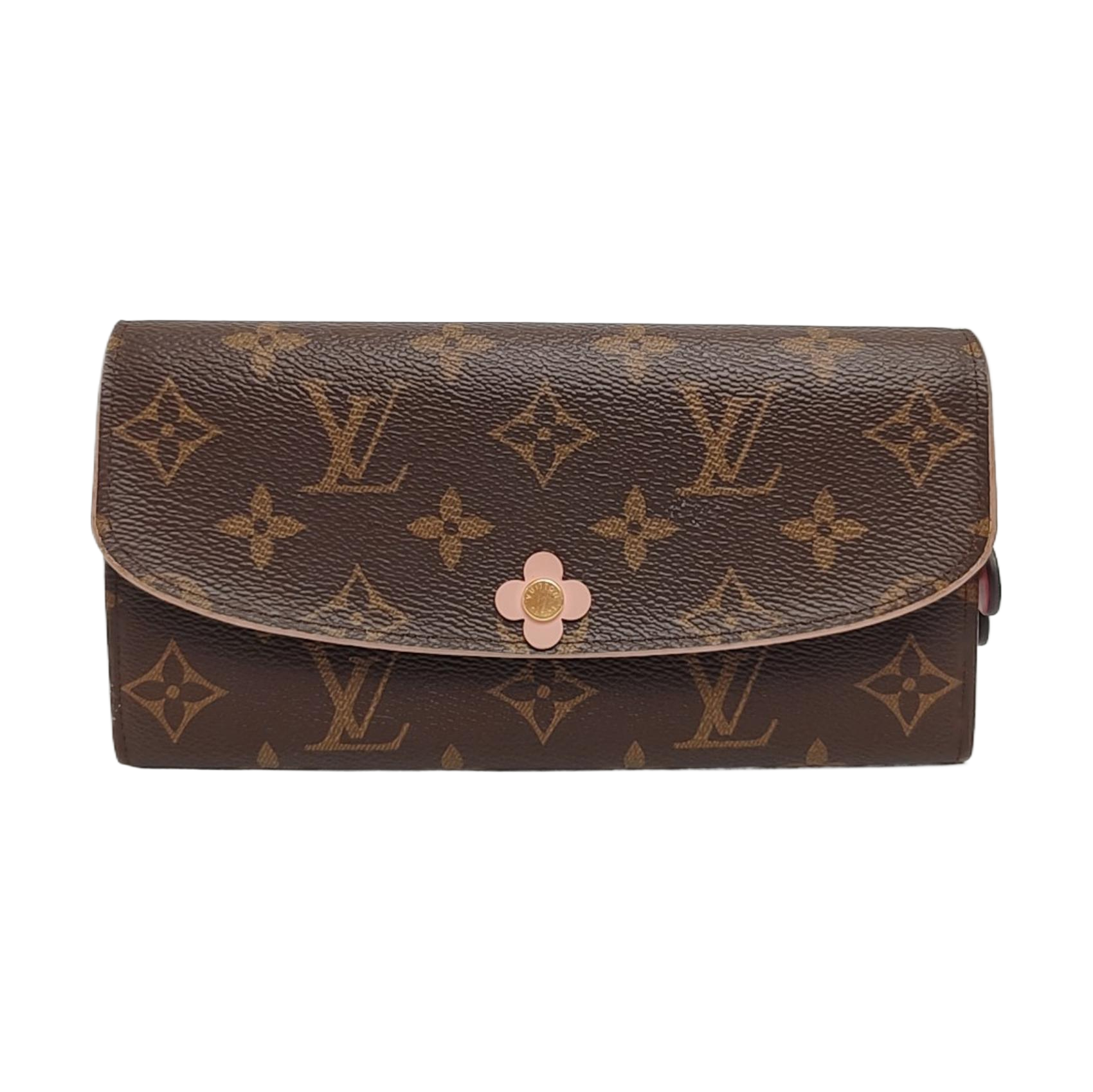 EMILIE Monogram Coated Canvas Brown Wallet