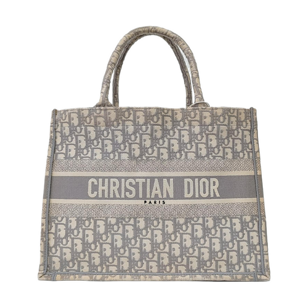 Book Tote Medium Oblique Canvas Gray
